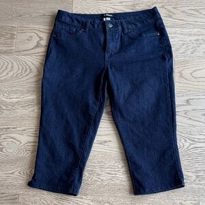 Dark Blue Cropped Capri Jeans - Size 8